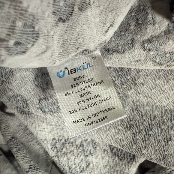 IBKUL Icefil COOL Le Leopard Animal Print Mock Neck Long Sleeve Top Size XXL 2X - Picture 6 of 8